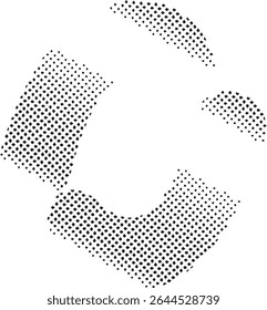 Abstract halftone dot pattern design element
