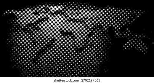 Abstract Halftone Dot Pattern Overlay Texture