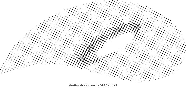 Abstract halftone dot pattern swirl design