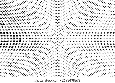 Textura Abstractas del punto del semitono con radial, fondo blanco y negro de los puntos del grunge, fondo abstracto del semitono, Vector blanco y negro Abstractas del modelo del punto del semitono