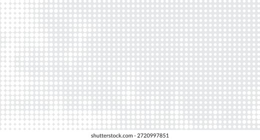 Textura de ponto de meio-tom abstrato em tons de cinza claro suave, criando um plano de fundo neutro e elegante para apresentações e layouts.