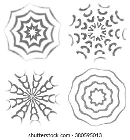 Abstract  halftone dot vector set
