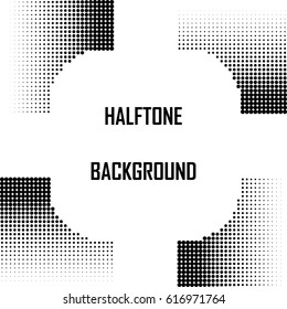 Abstract halftone doted background. Monochrome pattern with dot and circles.  Vector modern futuristic texture for posters, sites, business cards, postcards, interior design, labels and stickers.