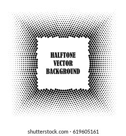 Abstract halftone doted background. Monochrome pattern with dot and circles.  Vector modern futuristic texture for posters, sites, business cards, postcards, interior design, labels and stickers.
