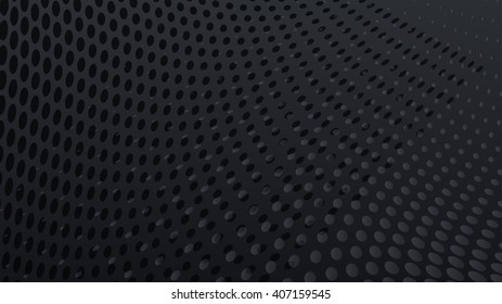 Abstract halftone dots background in black colors
