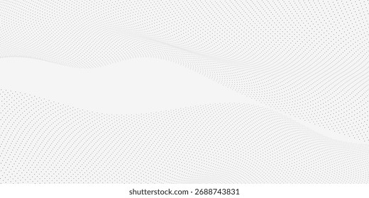 Fondo de puntos de semitono Abstractas. patrón de punto de onda mínimo. Ilustración vectorial