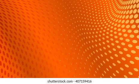Abstract halftone dots background in orange colors