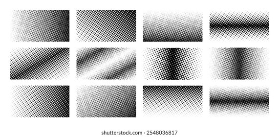 Abstract halftone dots background. Abstract halftone pattern in shades of black. A modern, minimalist halftone pattern. A seamless, geometric pattern featuring a halftone effect