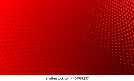 Abstract Halftone Dots Background In Red Colors