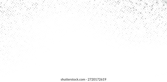 Abstractas fondo de puntos de semitono con efecto de degradado gris suave en el espacio blanco. Diseño minimalista y moderno adecuado para Anuncio, póster, presentación, Fondo de pantalla, fondo de Web, folleto, volante y Plantilla digital. Limpie la textura punteada con un patrón de desvanecimiento suave.