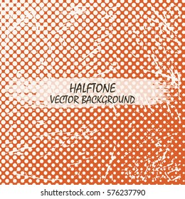 Abstract halftone dots background. Vector grunge pattern.