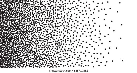  Abstract Halftone dots. Black dots on white background. Engraving Pattern For Your Design. Vector Dotwork Illustration.