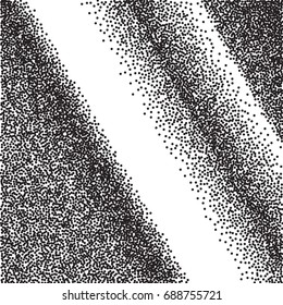 Abstract Halftone dots. Black dots on white background. Engraving Pattern For Your Design. Vector Dotwork Illustration.
