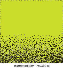 Abstract Halftone dots. Black dots on orange background. Engraving Pattern For Your Design. Vector Dotwork Illustration.