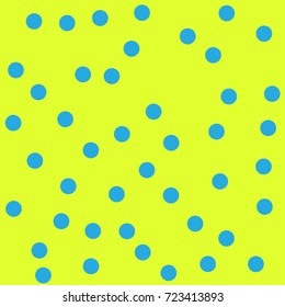 Abstract Halftone dots. Blue dots on yellow background. Engraving Pattern For Your Design. Vector Dotwork Illustration.