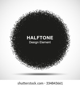 Abstract Halftone Dots Circle. vector illustration 