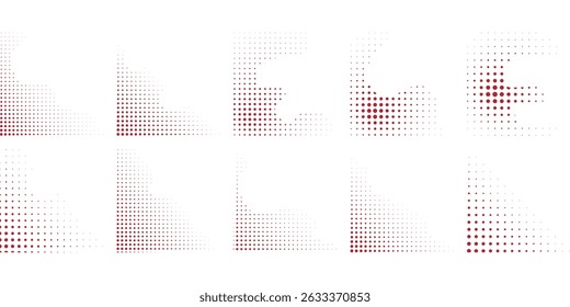 Abstract Halftone Dots Corner Decoration