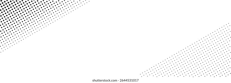 Abstract halftone dots corner design background