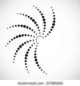 Abstract Halftone Dots Creative Symbol . Sphere Icon  . Logo Design . 3d globe .  Round Shape .