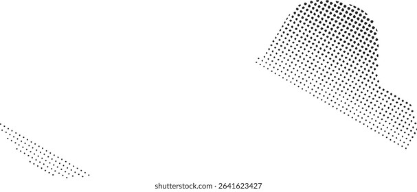 Abstract halftone dots design background white space