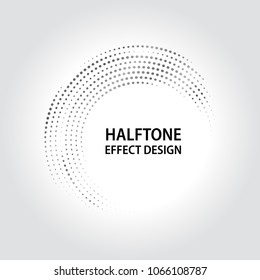 Abstract halftone dots effect design.