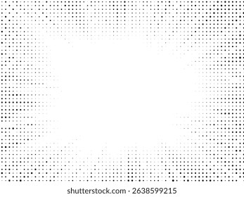 Abstract Halftone Dots Fading Frame Background