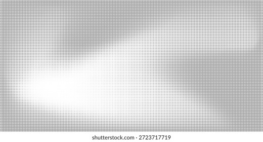 Los Abstractas puntos semitonos forman elegantes ondas curvas sobre fondo blanco, que se mezclan a la perfección con la textura de gradiente gris perfecta para carteles minimalistas y Plantillas creativas.