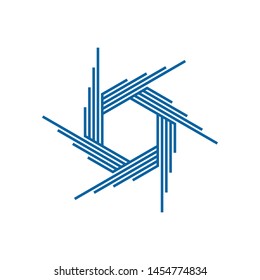 Abstract Halftone Dots Hexagon logo for Photography technology business health company design element with modern high end look