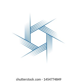Abstract Halftone Dots Hexagon logo for Photography technology business health company design element with modern high end look