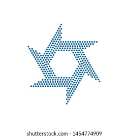 Abstract Halftone Dots Hexagon logo for Photography technology business health company design element with modern high end look
