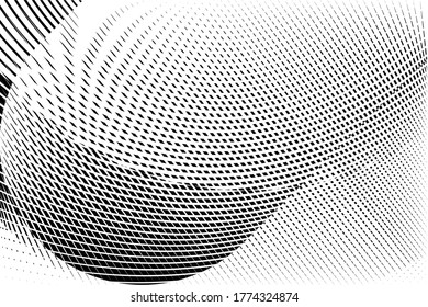 Abstract halftone dots and lines background, geometric dynamic pattern, vector modern design texture for card, flyer, cover, poster, decoration.