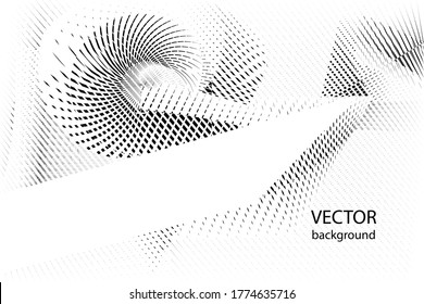 Abstract halftone dots and lines background, geometric dynamic pattern, vector modern design texture for business card, banner, flyer, cover, poster, decoration.