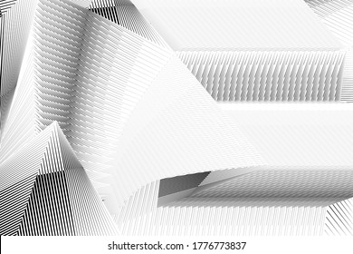 Abstrakter Halbton-Punkte und Linien-Hintergrund, geometrisches dynamisches Muster, Vektordesign-Struktur für Karte, Deckel, Poster, Dekoration.