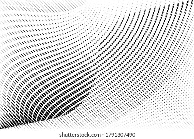 Abstract halftone dots and lines background, modern design, geometric black and white halftone pattern, vector texture for card, cover, poster, decoration.