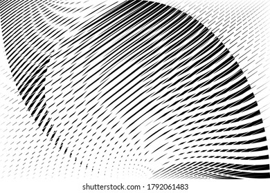 Resumen de los puntos y el fondo de las líneas de medio tono, diseño moderno, patrón de medio tono geométrico en blanco y negro, textura vectorial.