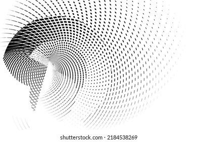 Abstract halftone dots and lines background, dynamic pattern, vector modern design texture.