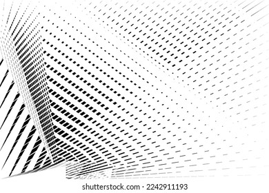 fondo de líneas y puntos de medio tono abstracto, patrón dinámico geométrico, textura de diseño moderno vectorial