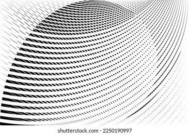 abstract halftone dots and lines background, minimal geometric dynamic pattern, vector black and white texture