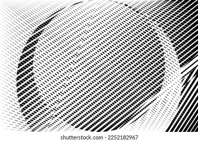 abstract halftone dots and lines background, geometric dynamic pattern, vector modern design black and white texture