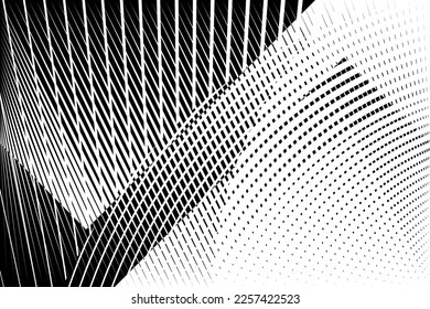 abstract halftone dots and lines background, geometric dynamic pattern, vector modern design texture