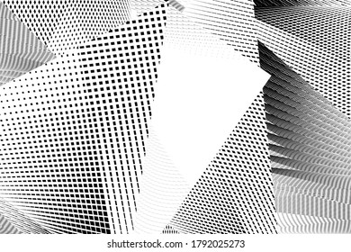 Abstract halftone dots and lines light background, modern design, black and white geometric halftone pattern, vector texture for card, cover, poster, decoration.