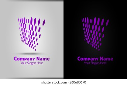 Abstract halftone dots. Logo design elements - vector template - isolated corporate logo. easy to use