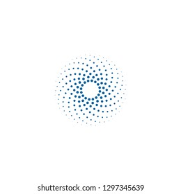 Abstract halftone dots logo for technology business health company