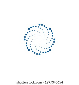 Abstract halftone dots logo for technology business health company