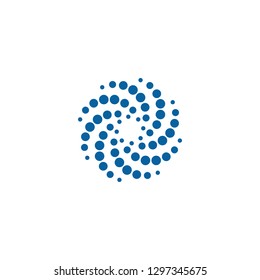 Abstract halftone dots logo for technology business health company