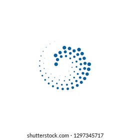 Logo de puntos de tono medio abstracto para una empresa de salud tecnológica