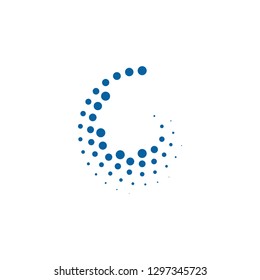 Abstract halftone dots logo for technology business health company