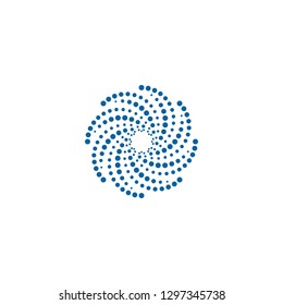 Abstract halftone dots logo for technology business health company