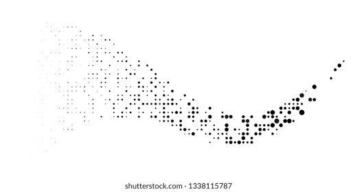 Abstract halftone dots. Minimal geometric background.  Vector illustration . Halftone dots pattern.