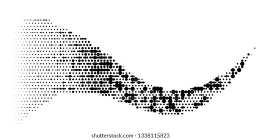 Abstract halftone dots. Minimal geometric background.  Vector illustration . Halftone dots pattern.